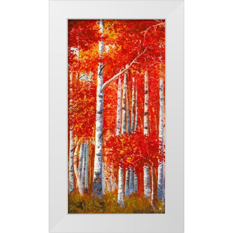 Betulle II White Modern Wood Framed Art Print by Masera, Angelo