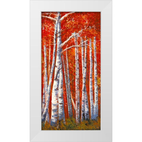 Betulle III White Modern Wood Framed Art Print by Masera, Angelo