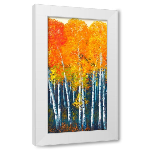 Autunno I White Modern Wood Framed Art Print by Masera, Angelo