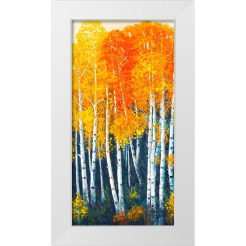 Autunno II White Modern Wood Framed Art Print by Masera, Angelo