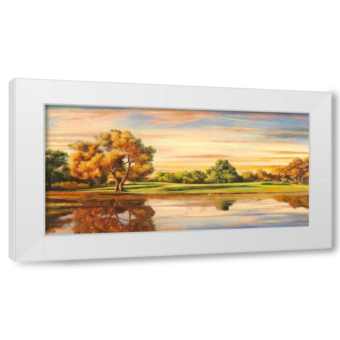 Riflessi sul lago White Modern Wood Framed Art Print by Angelo, Masera