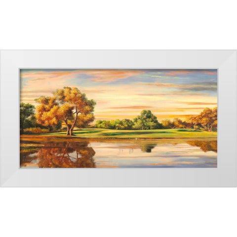 Riflessi sul lago White Modern Wood Framed Art Print by Angelo, Masera
