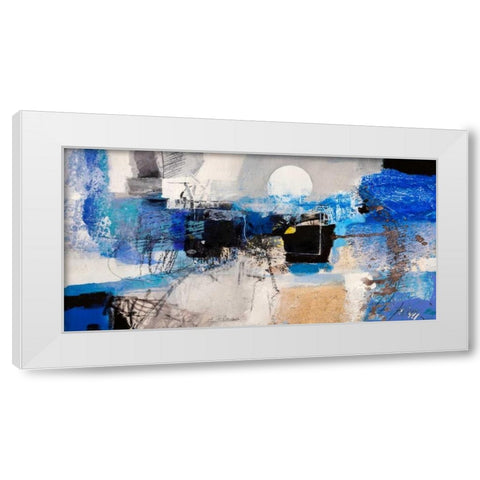 Moonlight White Modern Wood Framed Art Print by Pima, Arthur