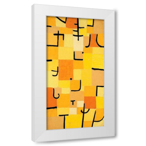 Signs in Yellow White Modern Wood Framed Art Print by Klee, Paul