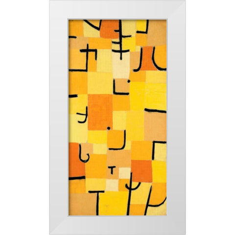 Signs in Yellow White Modern Wood Framed Art Print by Klee, Paul