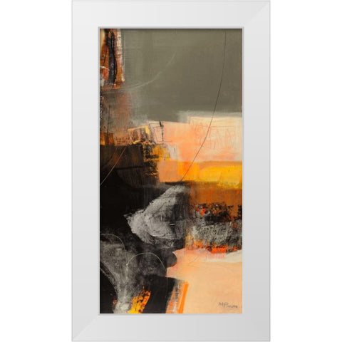 Nuovi incontri III White Modern Wood Framed Art Print by Piovan, Maurizio