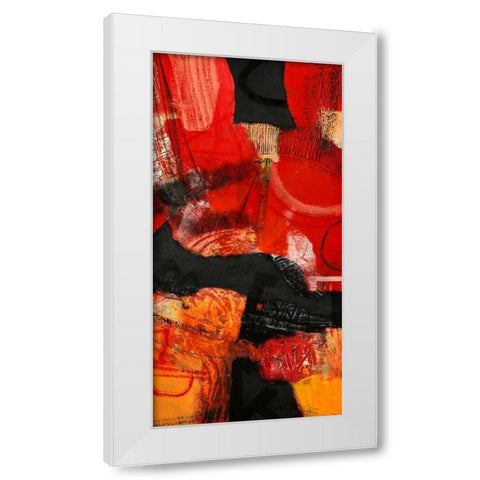 Davanti al fuoco II White Modern Wood Framed Art Print by Piovan, Maurizio
