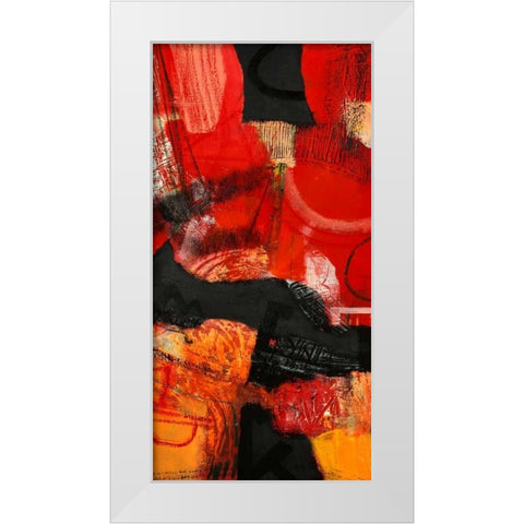 Davanti al fuoco II White Modern Wood Framed Art Print by Piovan, Maurizio