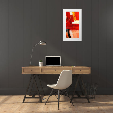 Davanti al fuoco III White Modern Wood Framed Art Print by Piovan, Maurizio