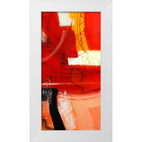 Davanti al fuoco III White Modern Wood Framed Art Print by Piovan, Maurizio