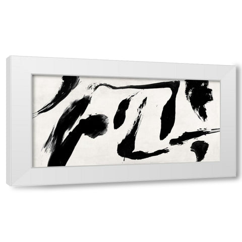 Travelling Gestures White Modern Wood Framed Art Print by Peter, Winkel