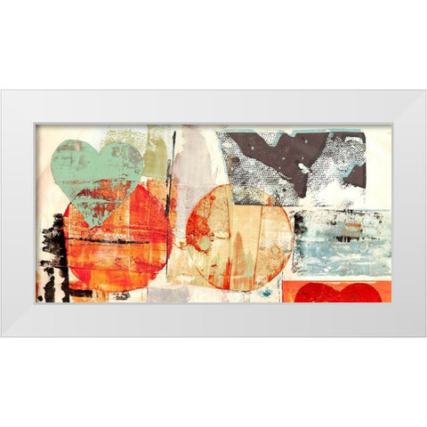 Pop Love #1 White Modern Wood Framed Art Print by Winkel, Peter