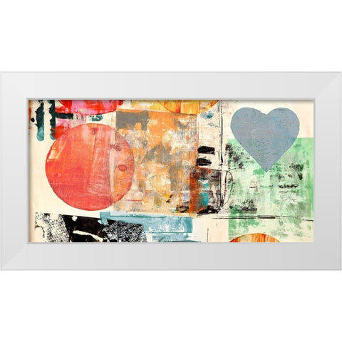 Pop Love #2 White Modern Wood Framed Art Print by Winkel, Peter