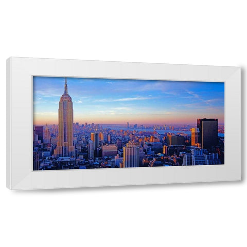Midtown Manhattan White Modern Wood Framed Art Print by Berenholtz, Richard