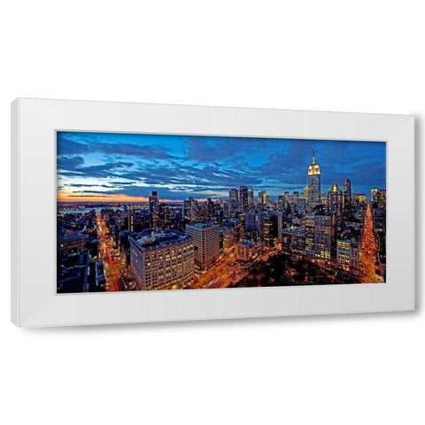 Chelsea and Midtown Manhattan (detail) White Modern Wood Framed Art Print by Berenholtz, Richard