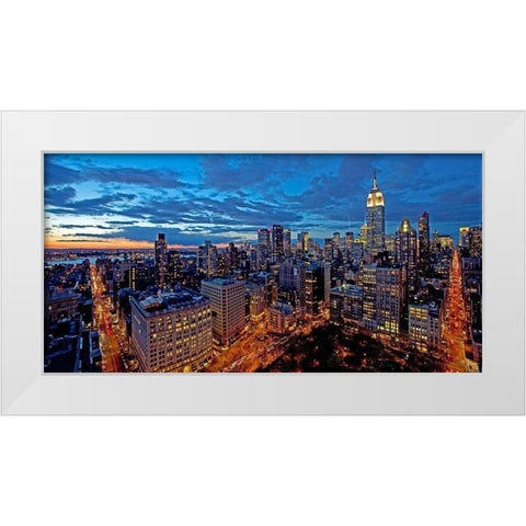 Chelsea and Midtown Manhattan (detail) White Modern Wood Framed Art Print by Berenholtz, Richard