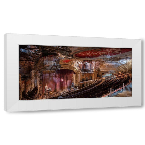 Abandoned Theatre, New Jersey (detail II) White Modern Wood Framed Art Print by Berenholtz, Richard