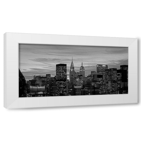 Midtown Manhattan BW White Modern Wood Framed Art Print by Berenholtz, Richard