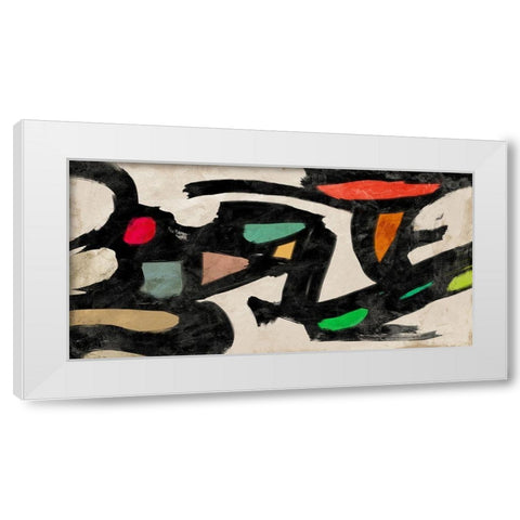 Waves in motion White Modern Wood Framed Art Print by Caine, Roland