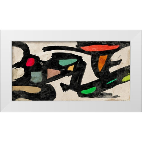 Waves in motion White Modern Wood Framed Art Print by Caine, Roland