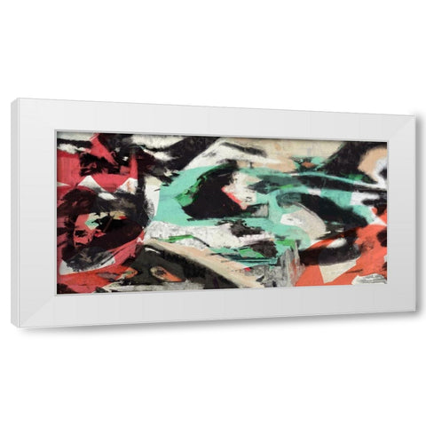 Fragmented Springtime White Modern Wood Framed Art Print by Caine, Roland