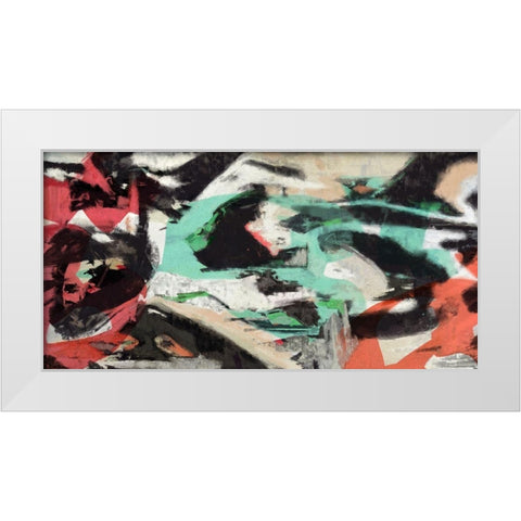 Fragmented Springtime White Modern Wood Framed Art Print by Caine, Roland