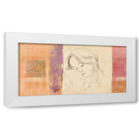 Maternite III White Modern Wood Framed Art Print by Roux, Simon