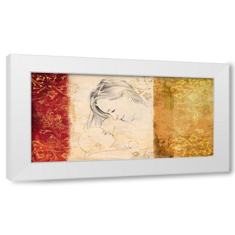 Maternite II White Modern Wood Framed Art Print by Roux, Simon