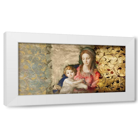 Virgin Mary-after Bronzino White Modern Wood Framed Art Print by Roux, Simon