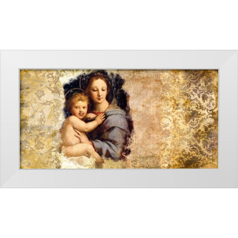 Madonna del Candelabro-after Raffaello White Modern Wood Framed Art Print by Roux, Simon