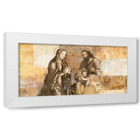 Nativity-after G. Antonio Bazzi White Modern Wood Framed Art Print by Roux, Simon