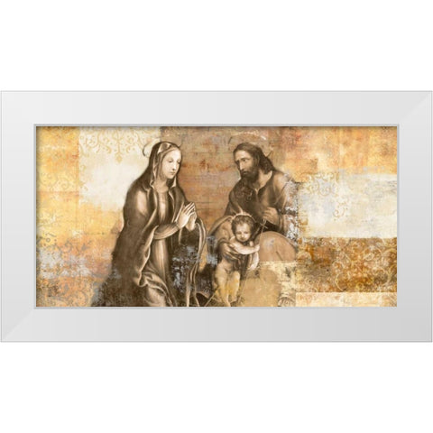 Nativity-after G. Antonio Bazzi White Modern Wood Framed Art Print by Roux, Simon
