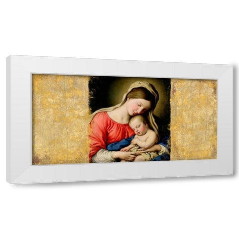 Holy Virgin (After Sassoferrato) White Modern Wood Framed Art Print by Roux, Simon