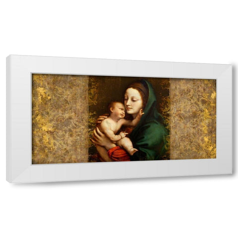 Holy Virgin (Italian school) White Modern Wood Framed Art Print by Roux, Simon