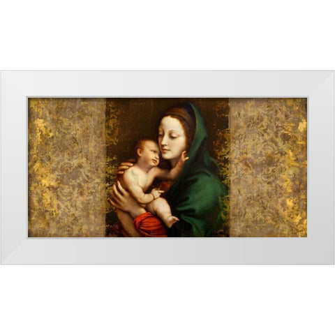 Holy Virgin (Italian school) White Modern Wood Framed Art Print by Roux, Simon