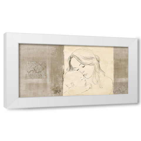Maternite III (taupe) White Modern Wood Framed Art Print by Roux, Simon