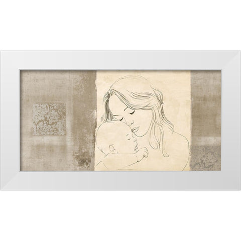 Maternite III (taupe) White Modern Wood Framed Art Print by Roux, Simon