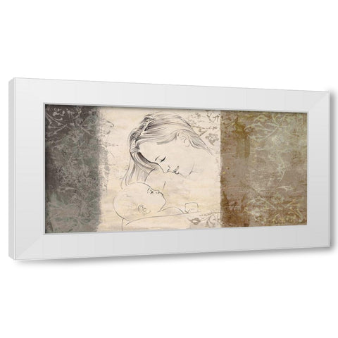 Maternite II (neutral) White Modern Wood Framed Art Print by Roux, Simon