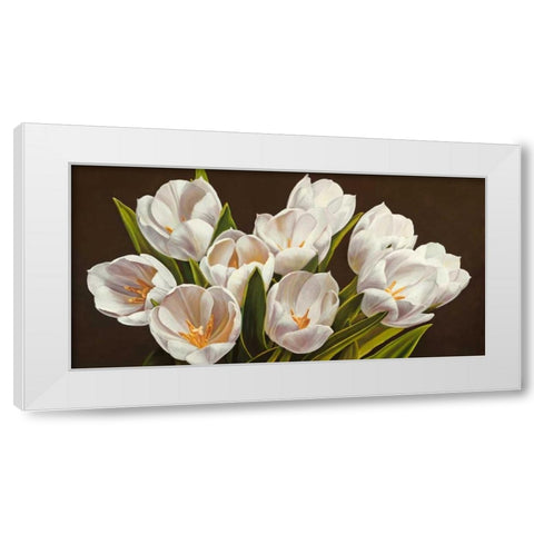 Bouquet di tulipani White Modern Wood Framed Art Print by Biffi, Serena