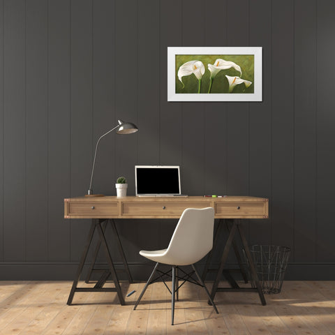 Calle su Verde White Modern Wood Framed Art Print by Biffi, Serena