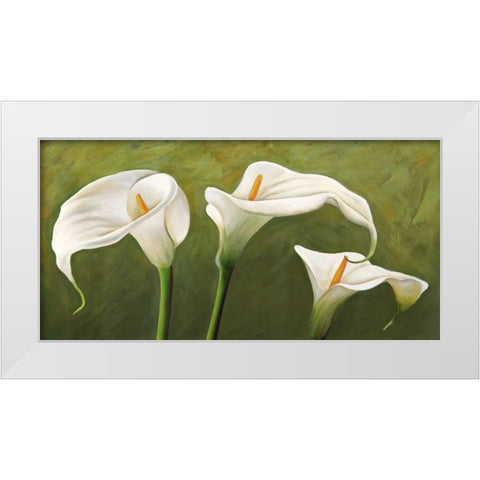 Calle su Verde White Modern Wood Framed Art Print by Biffi, Serena