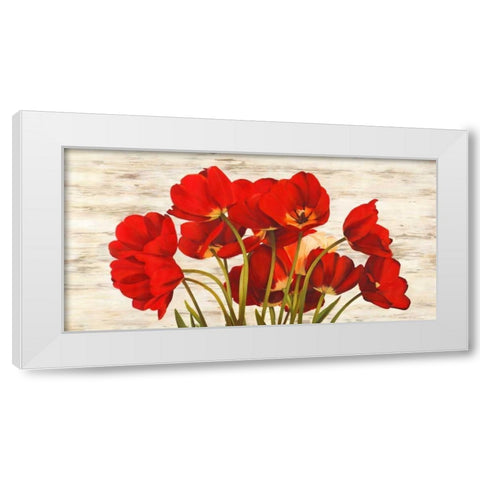 French Tulips White Modern Wood Framed Art Print by Biffi, Serena