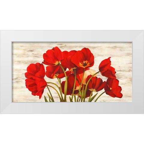 French Tulips White Modern Wood Framed Art Print by Biffi, Serena