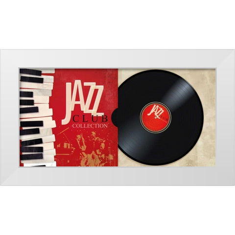 Jazz Club Collection White Modern Wood Framed Art Print by Hill, Steven