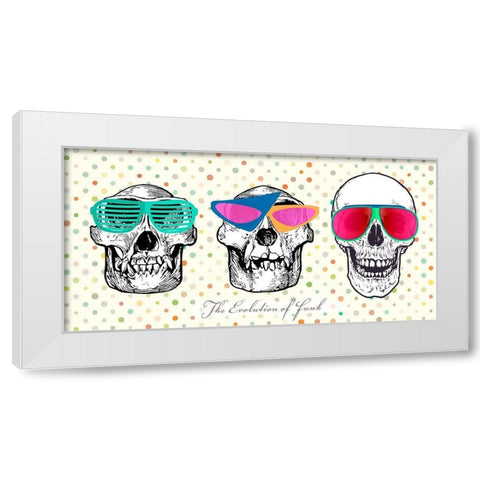 The evolution of funk White Modern Wood Framed Art Print by Steven, Hill