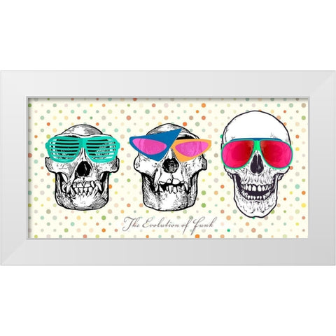 The evolution of funk White Modern Wood Framed Art Print by Steven, Hill