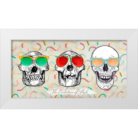 The evolution of style White Modern Wood Framed Art Print by Steven, Hill
