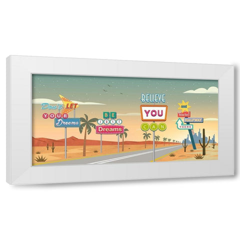 Believe you can... White Modern Wood Framed Art Print by Steven, Hill