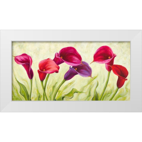 Calle danzanti White Modern Wood Framed Art Print by Mei, Silvia