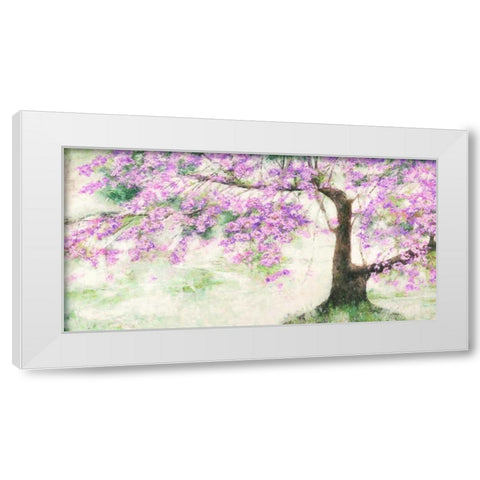 Albero fiorito White Modern Wood Framed Art Print by Mei, Silvia